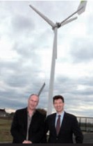 Bruno Boulay (à gauche), dirigeant de la Société Nouvelle Testard, avec son fournisseur, Michel Galligo, p-dg de Weole Energy.