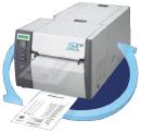 La B-SX8R de Toshiba. Cette solution permet d'imprimer , d'éffacer puis de réimprimer à vitesse élevée un document.