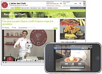 Le site Atelierdes chefs.fr propose, entre autres, 5 000 recettes des vidéos, des trucs et astuces...
