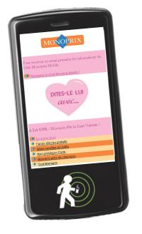 Sur le site mobile du Club Monoprix, conçu par The CRM Mobile Corp, les mobinautes peuvent localiser le magasin le plus proche et télécharger des recettes de cuisine.