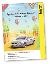 La nouvelle campagne de Hertz cible résolument une clientèle jeune et de loisirs.