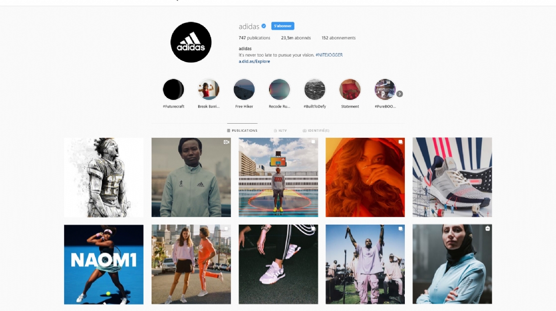 adidas promotion instagram