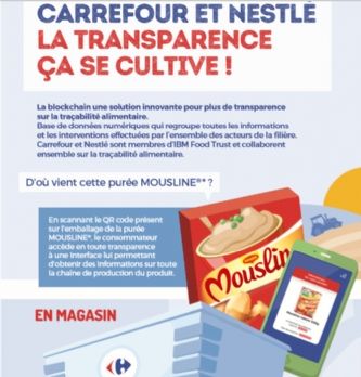 Carrefour déploie la technologie blockchain à la purée Mousline