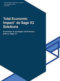 Couverture Etude Forrester - Total Economic Impact™ de Sage X3 Solutions