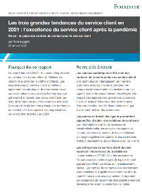 Couverture livre blanc Les trois grandes tendances du service client en  2021 : l'excellence du service client après la pandémie